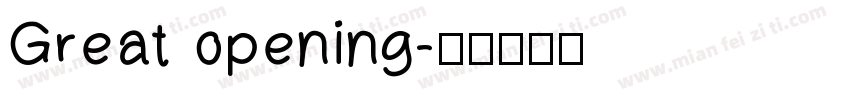 Great opening字体转换